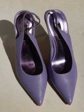 Nine West heel strap heels - purple